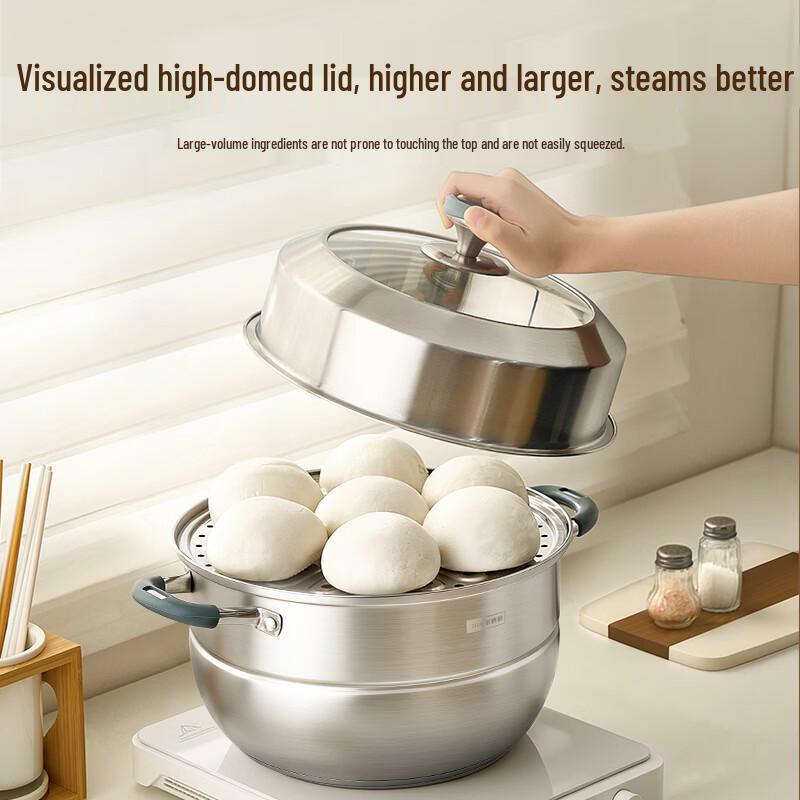 Jingdong Jingzao 304 Stainless Steel Multi-Layer Steamer Pot