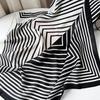 Thin and Retro Women's Square Scarf 71 Herringbone Print Silk Scarf Versatile Hot-selling Sunscreen Breathable Wholesale