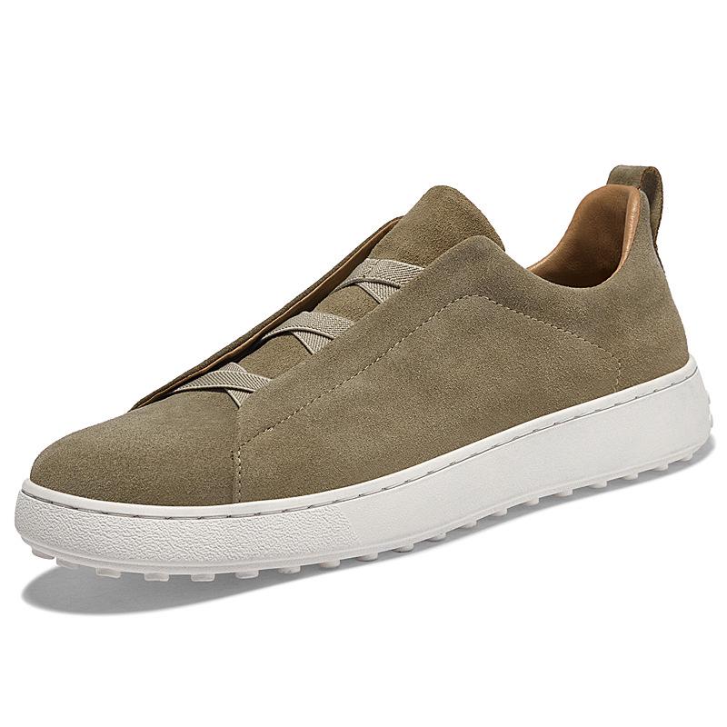 Men`s Large Size Suede Leather Slip-On