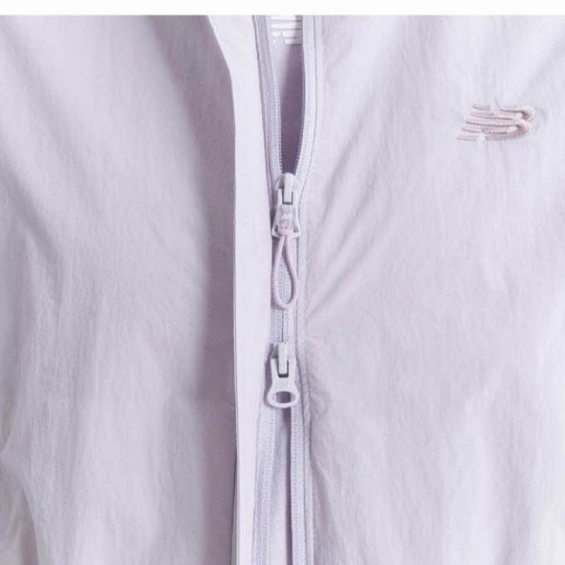 New Balance Jacket Lqj Nbnme2w412 70 Women Lightweight Semi Crop Stand Neck Wovenza