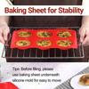 6-Cavity Silicone Egg Molds Food-Grade Heat-Resistant Baking Cake Molds Reusable DIY Baking Tray for Sandwich Whoopie Pies