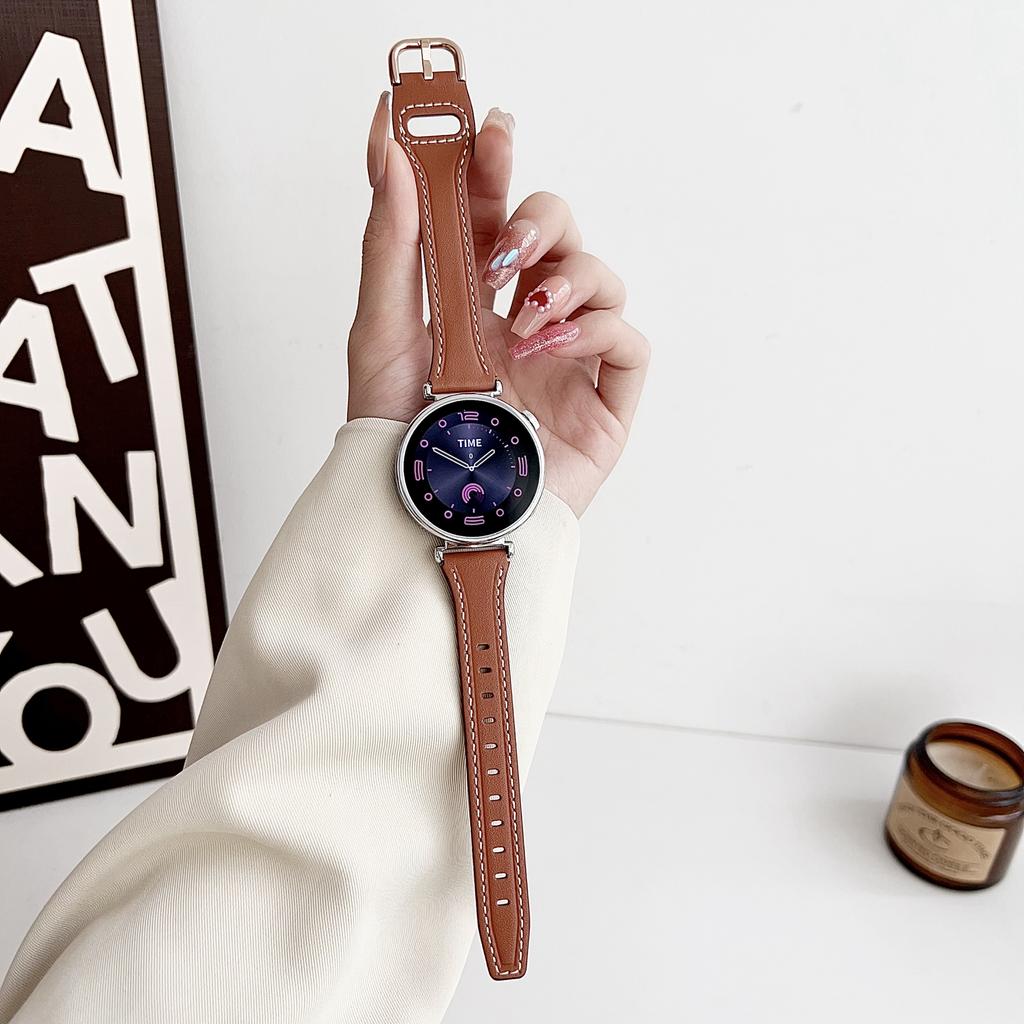 For Xiaomi Mi Watch/Garmin Venu 3S/Huawei Watch GT 4 41mm PU Leather Band 18mm Watch Strap