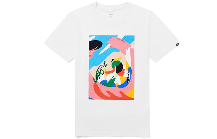Vans Artist Men s Graphic Print Crewneck Tee White VN0A4URLWHT XXL