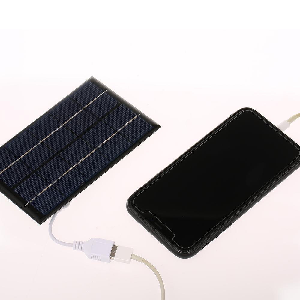 

2W 5V Portable Solar Charger With USB Port Monocrystalline silicon Compact Solar Panel Phone Cellphone Power Bank чёрный