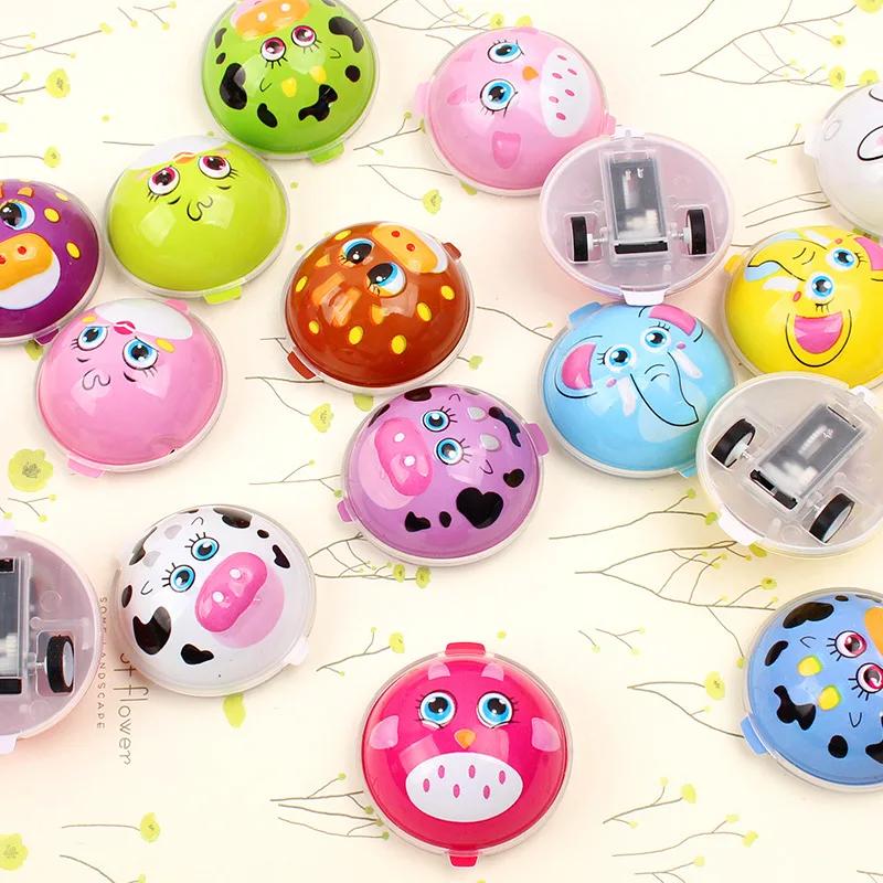 4cm Mini Animal Pull Back Car Plastic Children Play Toys Birthday Shower Party Favors Christmas Wedding Gifts Guests Toy TMZ
