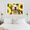 New 5D DIY Diamond Painting Dog Flower Diamond Embroidery Animal Cross Stitch Full Round Drill Home Decor Manual Art Gift