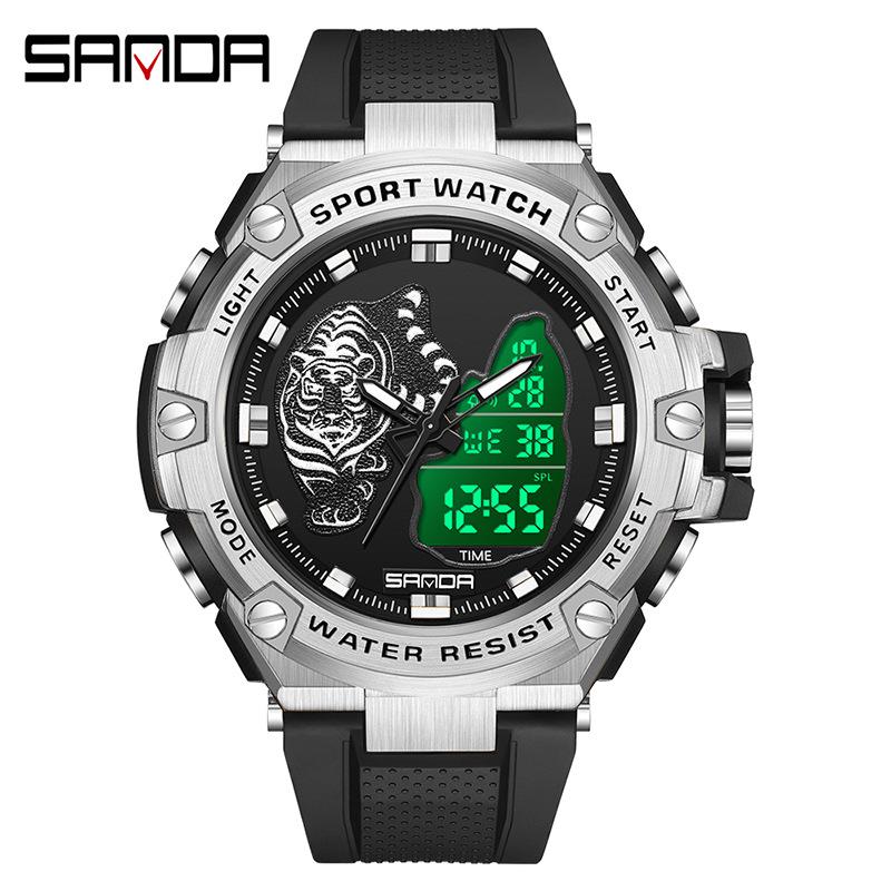 Sanda 3173 Luminous Waterproof Men s Electronic Watch with Alarm