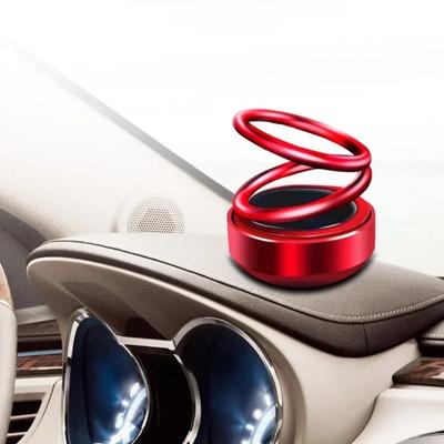 Aromathérapie de voiture à énergie solaire Diffuseur de voiture suspendu à double anneau Purificateur d'air de voiture Ornements de parfum de voiture Diffuseur de parfum