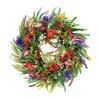 Spring   Wrth Plastic Grass Front Door Artificial Flower Wrth for Outdoor Indoor Decoration   45cm