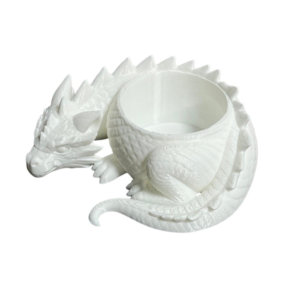 3D Printed Dragon Shaped Plant Pot Creative Animals Flower Pot Succulent Planter for Yard Garden