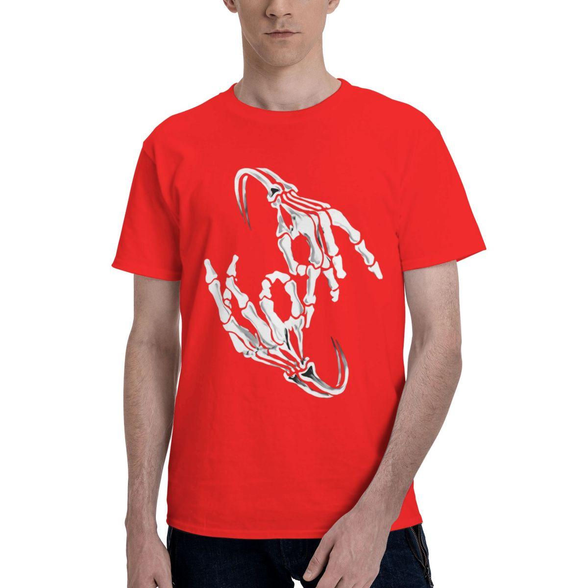 Korn Band Skeleton Sign Bone Logo 100 Cotton Casual Breathable Confortable Vintage Short Sleeve TShirt Mens Tops S