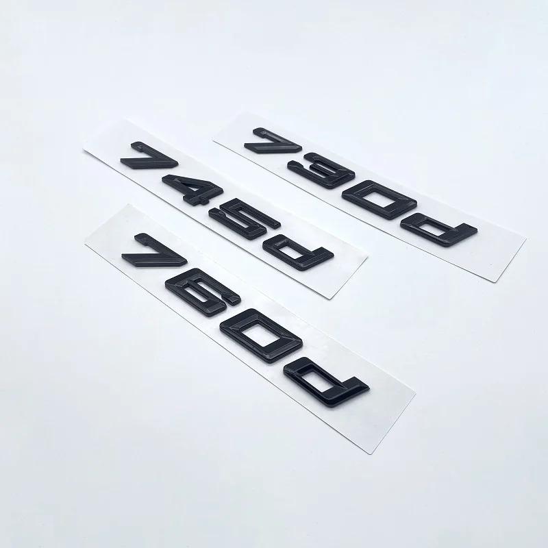ABBD1 New Chrome Black Numbers Letters 730d 740d 745d 750d 760d ABS Emblem for 7 Series Car Trunk Exterior Decoration Logo Sticker