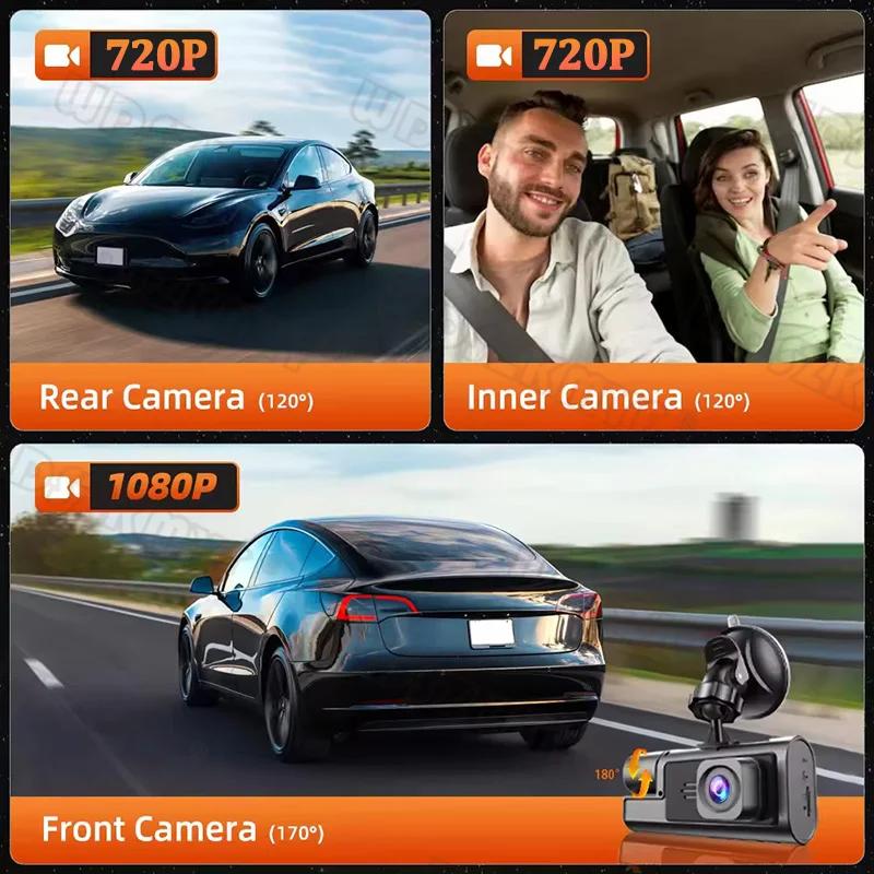 2/3 Channel Dash Cam for Cars Camera WIFI Car DVR 1080P Video Recorder Front inside Rear View Camera Black Box Car Assecories