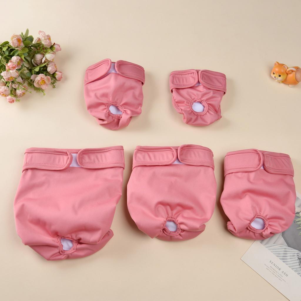Female Dog Washable Puppy Diapers Pet Menstrual Pants Fastener Tape Leak-Proof Dog Diaper Reusable Doggie Diapers Dog Supplies