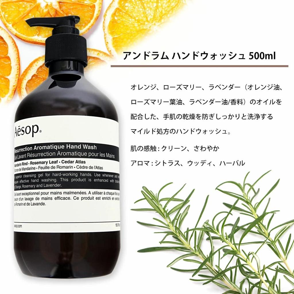 Aesop Geschenkbox Andrum Handbalsam 75ml Handwaschmittel 500ml Set (Aromatisch/Auferstehung) &