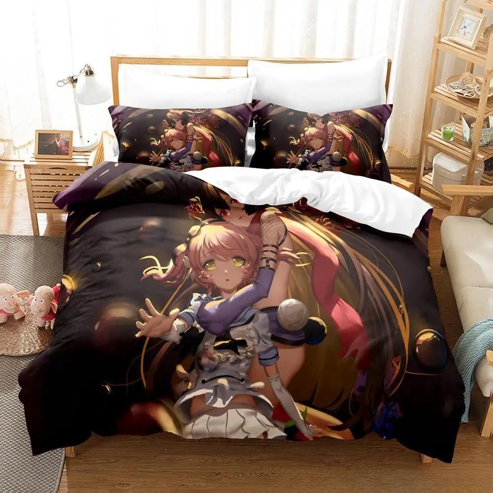 New Anime Magical Girl Raising Project Bedding Set Single Twin Full Queen King Size Bed Set Adult Kid Bedroom Duvet Cover Sets