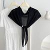 New atmosphere solid color wool triangle scarf women's spring and autumn versatile thin neck scarf air conditioner shawl outside the room