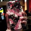 Pour coque LG G6 / G7 / G8 Housse arrière en silicone à relief de fleur 3D Pour coques LG G8 Thinq LGG6 LGG7 LGG8 Douces Mignonnes Dessin animé