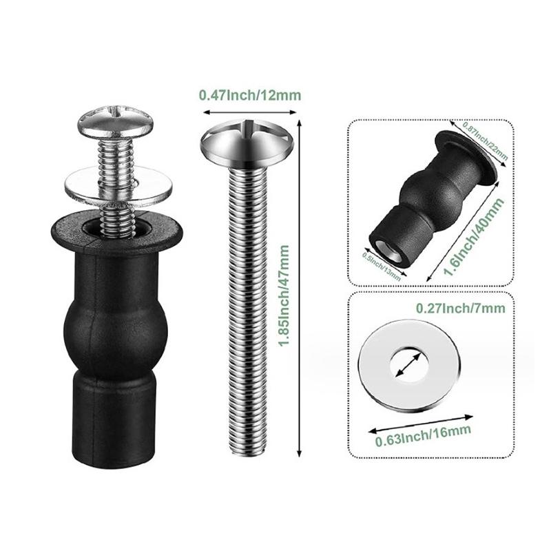 1Pcs  Toilet Seat Screws Hinges Expanding Rubber Top Bottom Load Nuts Fixings Wc Blind Hole Bathroom Accessories Replacement
