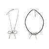 Schleife Anhänger Halskette für Frauen Jubiläum Vintage Kette Choker Schmuck Geschenk