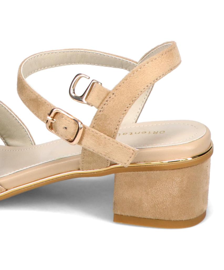 Oriental Traffic Sandals with Chunky Adjustable Comfortable To Walk and Secure Vivid Feminine Square Metallic One Sizes Women's Heels, Straps, In,