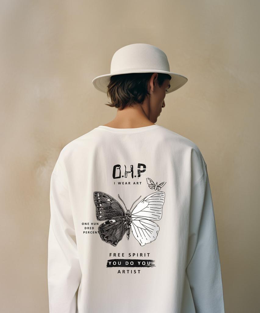 OHP Ohp Butterfly Basic Long Sleeve T-Shirt