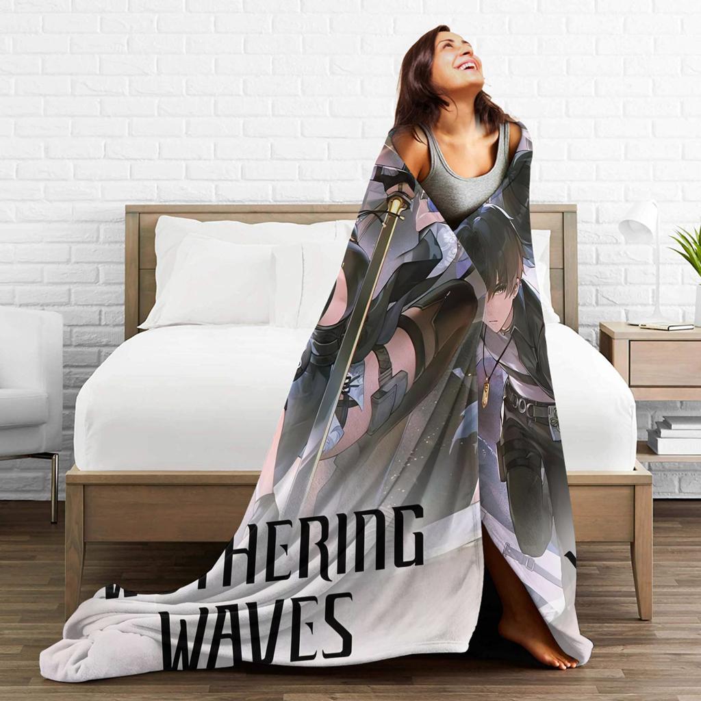 Chisa Wuthering Wave Galbrena Blankets  Super Warm Aesthetic Plush Throw Blanket For Outdoor Picnic Flannel Bedspread Bed Cover