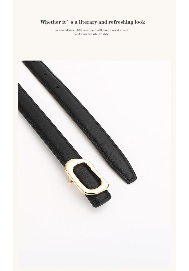 Genuine Leather Women's Fashion Belt - Versatile Waistband for Casual or Commuting Styles