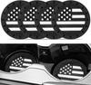 4pcs American Flag Non-Slip Insert Car Cup Coaster,Car Accessories Interior for Women and Man(Black)