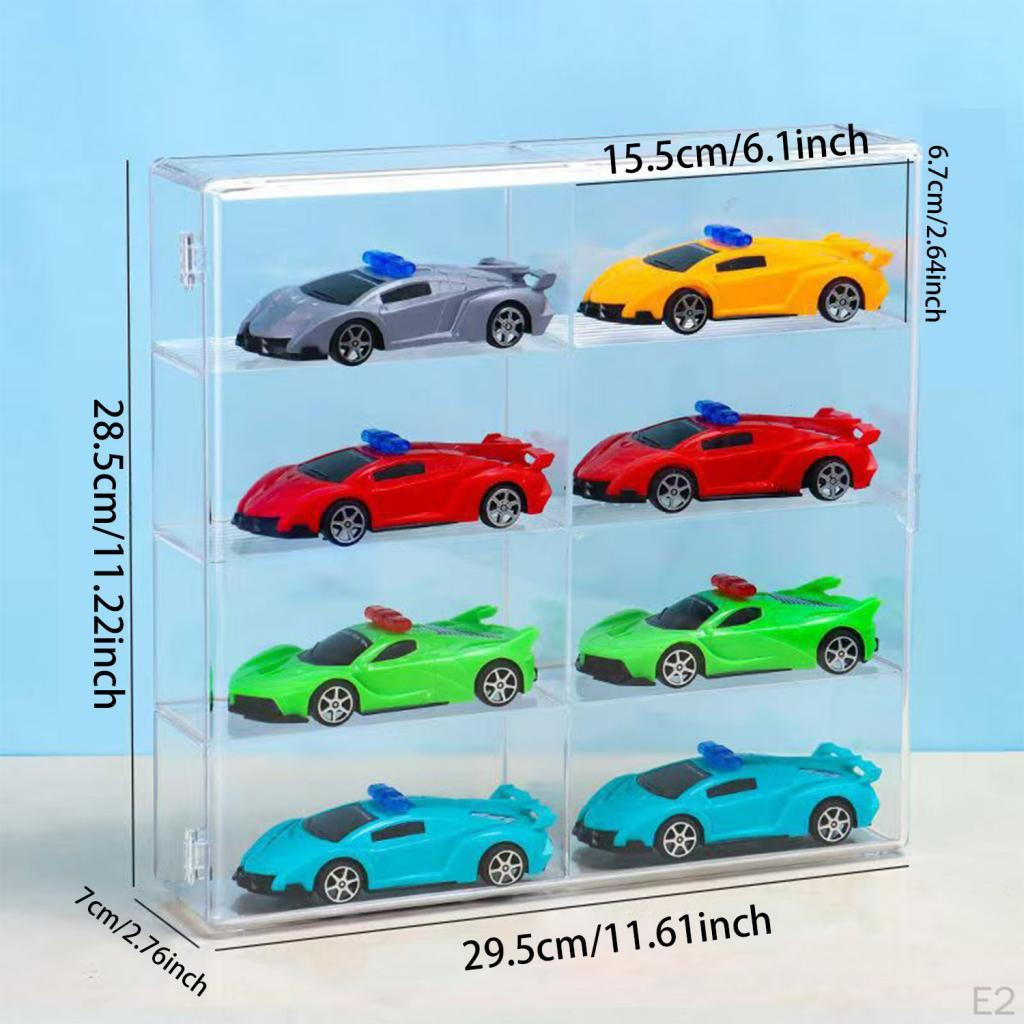 1/32 Wheels Toy Car Display Case Miniatures Stand Dustproof Multipurpose Storage Box for