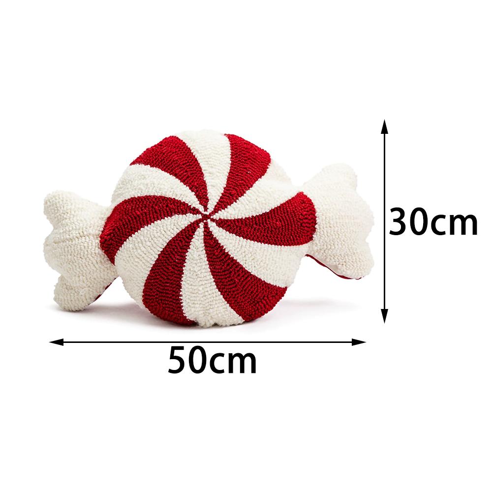 Christmas Candy Cane Pillow Gingerbread House Decoration Plush Throw Pillow Winter Home Decor Living Room Sofa Couch Cushions