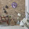 Vintage Purple Snowman Christmas Metal Sign 7.8 Inch Round for Wall Decor Farmhouse Home Bar Cafe Garden Outdoor Indoor