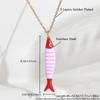 Cute Exquisite Colorful Fish Pendant Necklaces For Women Girls  Stainless Steel Necklace Summer Beach Jewelry Gift