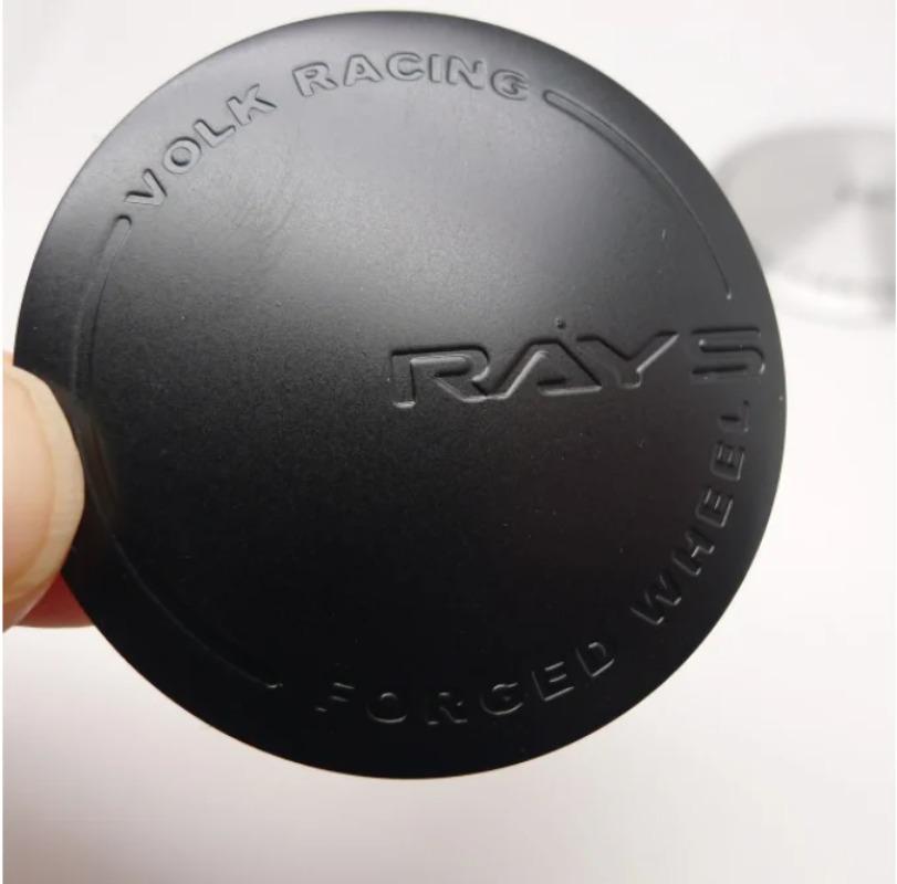 4 pezzi 45mm 50mm Tappi Centrali Cerchi Rays Volk Racing Adesivo Emblema Distintivo Mozzo Cerchi Auto