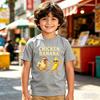 Nuove T-shirt Estive Casual a Manica Corta con Stampa Banana Pollo Divertenti per Bambini Top Colorati T-shirt Girocollo per Bambini