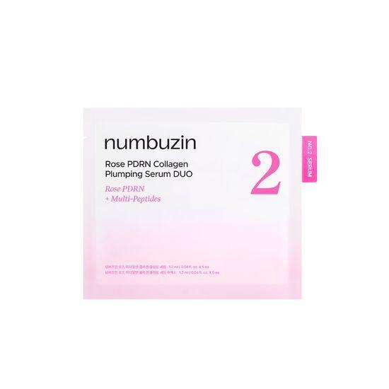 NUMBUZIN No.2 Rose PDRN Collagen Plumping Serum Duo 10ml (Mild 1ml 5pcs + Intensive 1ml 5pcs)