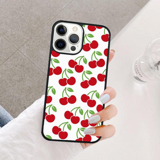 Food fruit red Cherry Phone Case Cover For iPhone 17 Air 15 16 14 13 12 Pro Max 11 Pro Max Plus Coque Shell