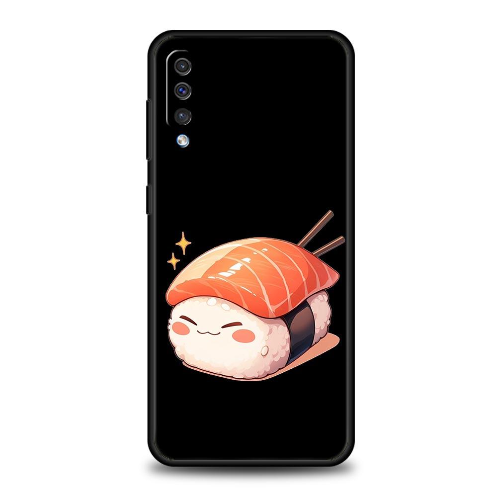 Милый мультяшный чехол для телефона с суши для Samsung A56 A36 A26 A24 A12 A14 A16 A50 A70 A20E A22 A30 A40 A34 A54 A42 A52 5G A04s A06