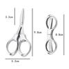 1~4PCS Stainless Steel Anti-Rust Portable Folding Scissors Glasses Shaped Mini Shear Fishing Scissor for Home and Travel Camping