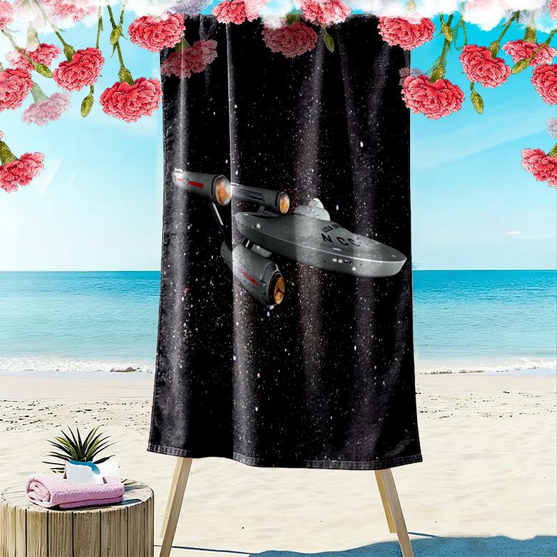 Millennium Falcon Print Beach Towel, Large Soft Quick Dry Towel for Beach Camping Swimming