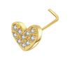 L Needle Curved Hook Thin Rod Nose Stud Zircon Devil Eye Love Nose Puncture Jewelry Nose Ring
