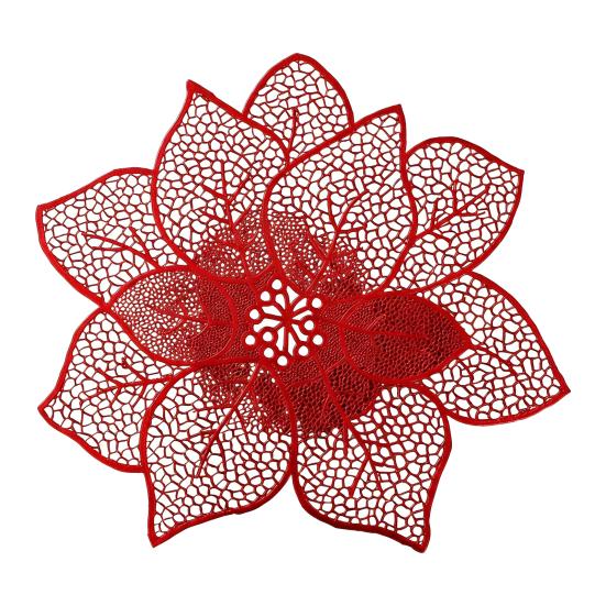 Blumenförmiges PVC Platzset Wasserdichte Tischmatte Familien-Essplatzset Tragbares Küchenplatzset für Restaurants Heimparty