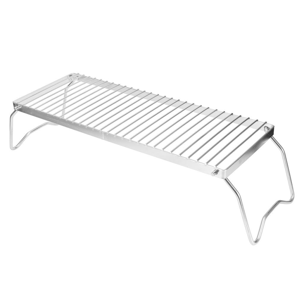 Folding Campfire Grill Portable Stainless Steel Barbeque Cooking Rack Grate Grid