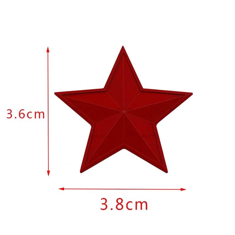 3D Metal Five-pointed Star Logo Car Fender Emblem Sticker Rear Trunk Badge Decal for Nissan Honda MINI Jaguar KIA Lexus Volvo