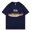 Funny Fih Fish Meme Tshirt High Quality Fashion Short Sleeve T Shirts Unisex Women Casual Loose Cotton Tshirts Summer Streetwear