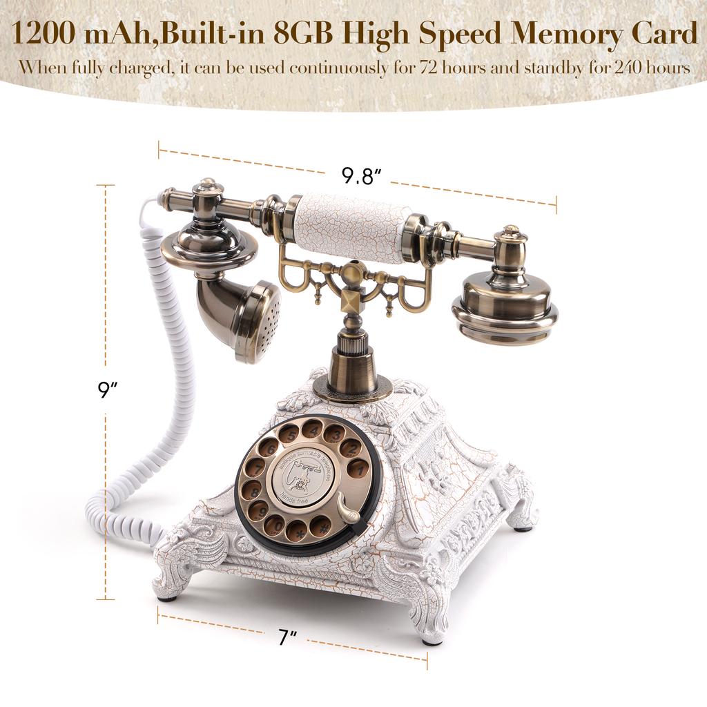 Audio Message Book Voice Record Vintage Telephone Recorder Wedding Phone Customized with Voicemail Best Es Suitable