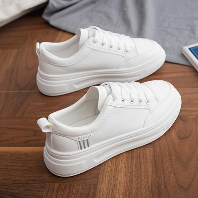 2024 Herbst Plateau Sneaker Damen Freizeitschuhe Neu PU-Leder Weiß Designer Damen Sneaker Mode Damen Vulkanisierte Schuhe