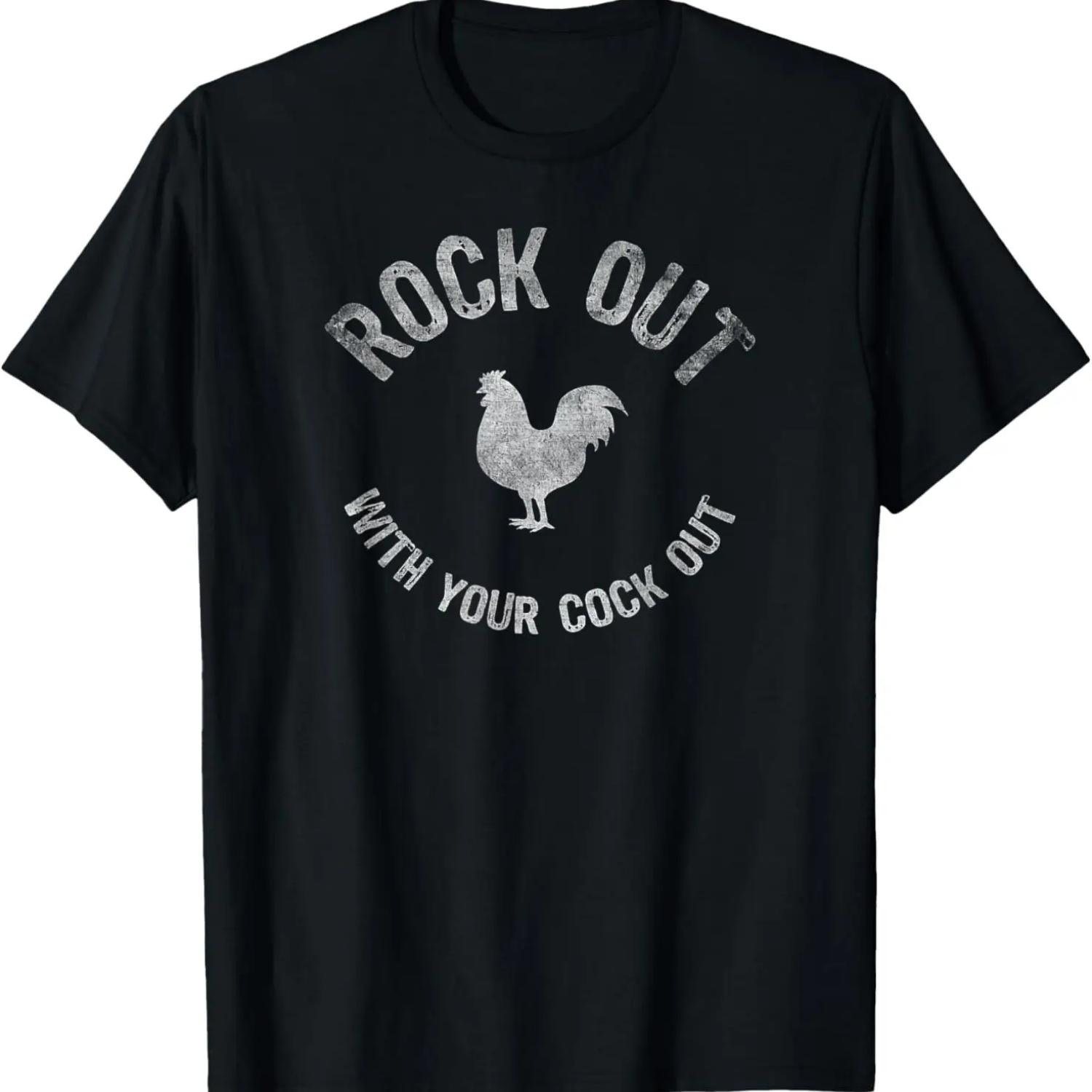 

Rock Out With Your Cock Out Funny T-Shirt S чёрный