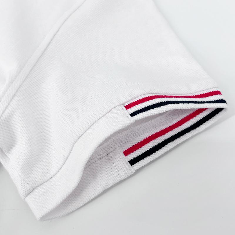Kids' British Style School Uniform Polo Shirt - Cotton, Short Sleeve, Unisex, for Primary and Secondary Students