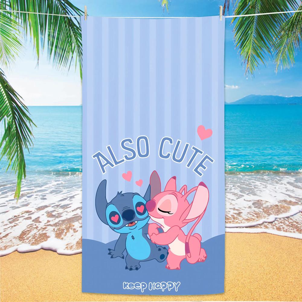 New Printed Beach Towel Stitch Kulomie Beach Towel Children'S Cartoon Towel Cloth
